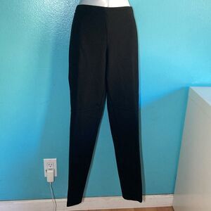 Eileen Fisher Black Size M  Lower Rise Legging Pants Rayon Stretch Pull On